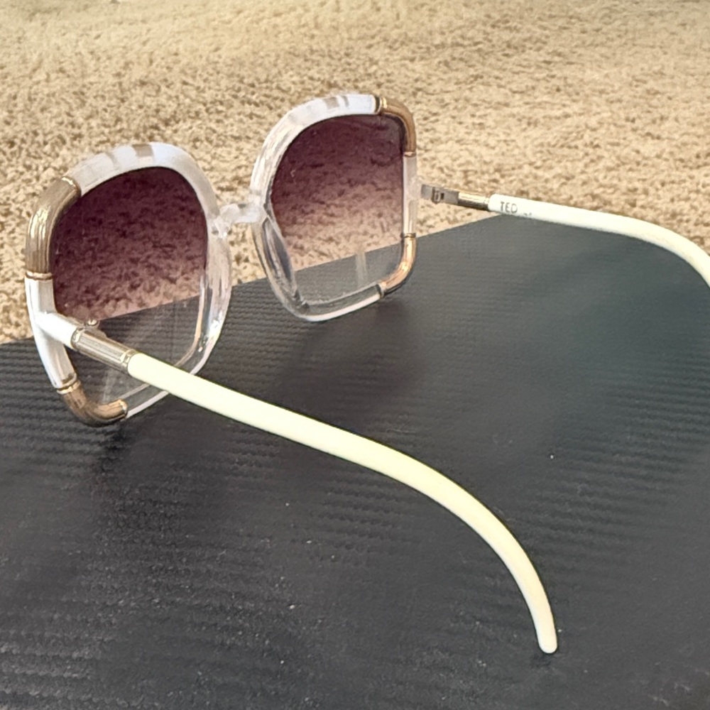 Ted Baker White and Gold Women's Sunglasses - Picture 3 of 8